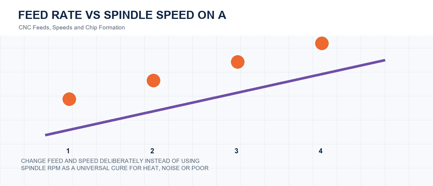 Feed Rate vs Spindle Speed on a CNC Router technical decision diagram