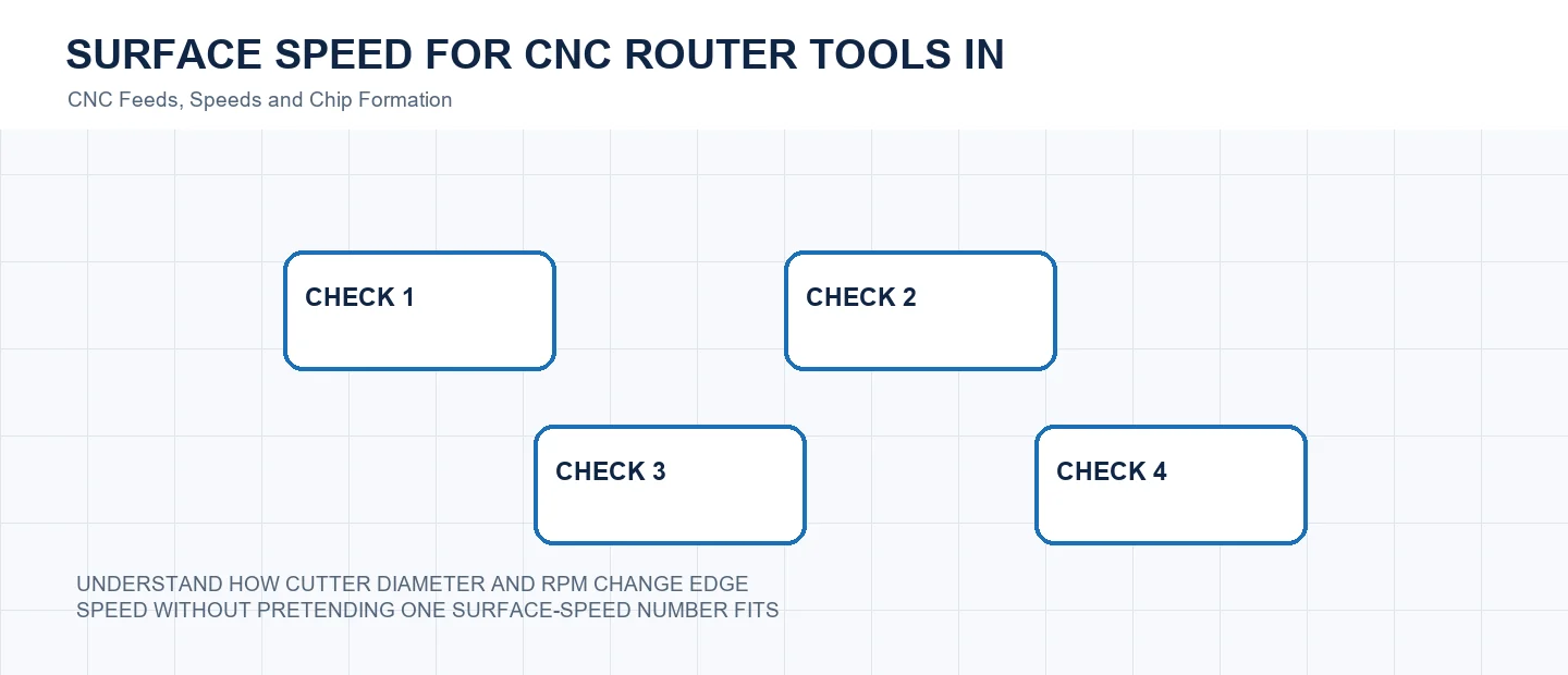 Surface Speed for CNC Router Tools in Plain English technical decision diagram
