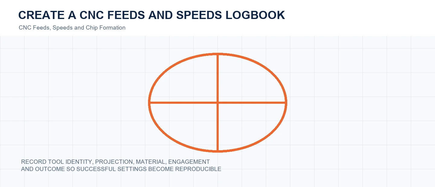Create a CNC Feeds and Speeds Logbook technical decision diagram