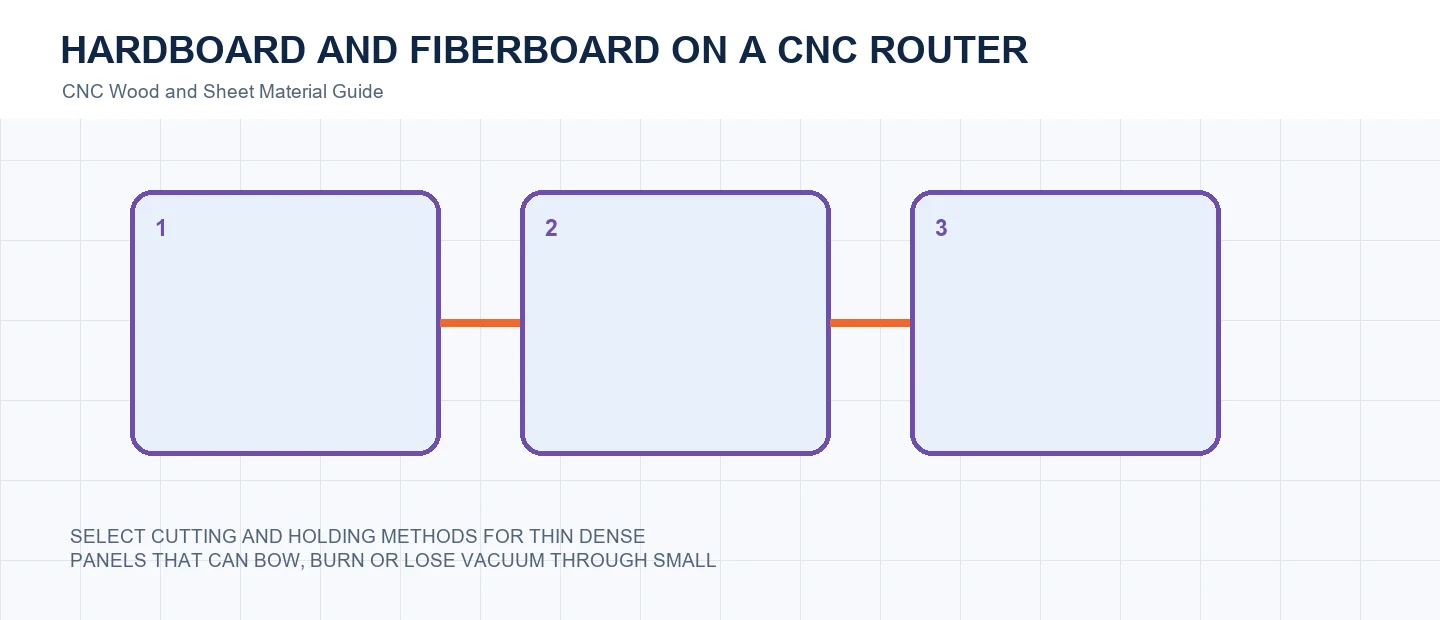 Hardboard and Fiberboard on a CNC Router technical decision diagram
