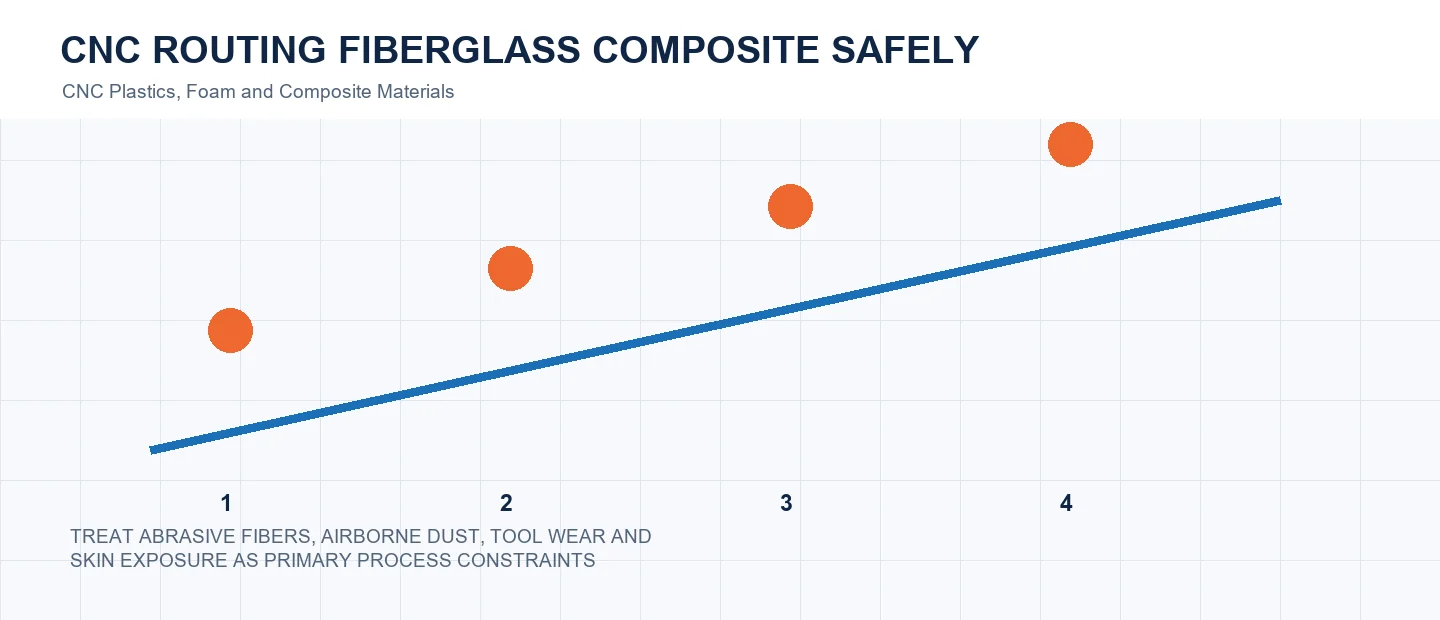 CNC Routing Fiberglass Composite Safely technical decision diagram