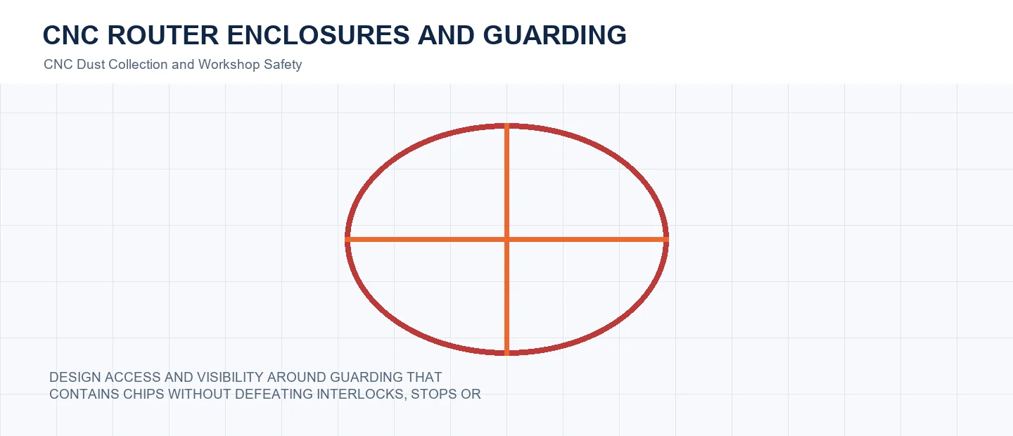 CNC Router Enclosures and Guarding technical decision diagram
