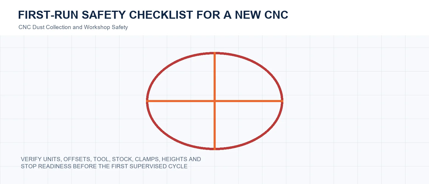 First-Run Safety Checklist for a New CNC Program technical decision diagram