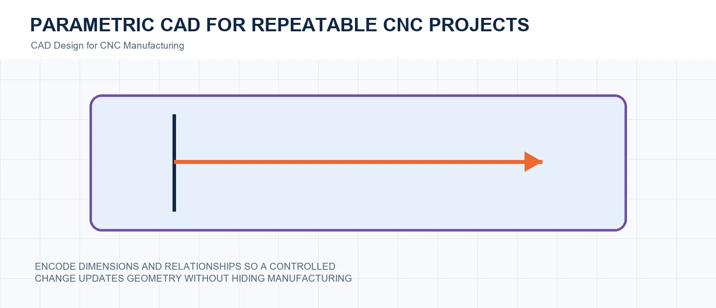 Parametric CAD for Repeatable CNC Projects technical decision diagram