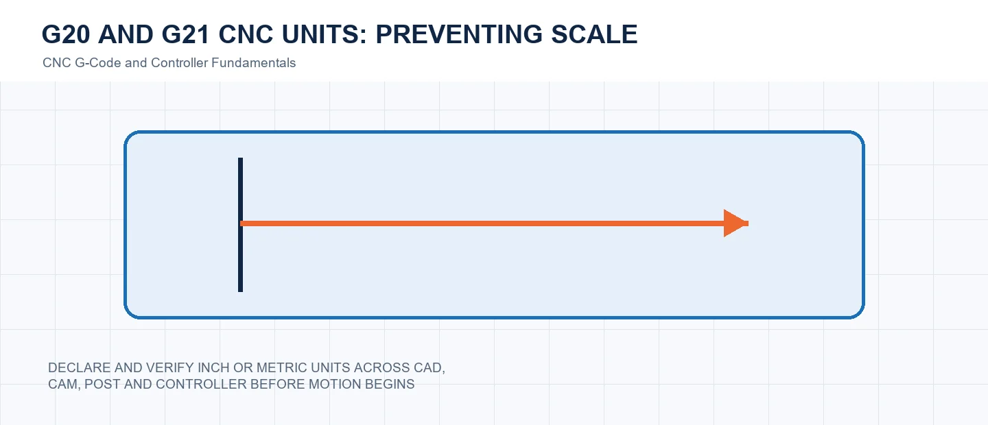 G20 and G21 CNC Units: Preventing Scale Errors technical decision diagram