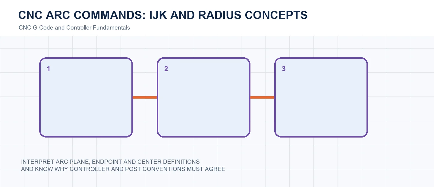CNC Arc Commands: IJK and Radius Concepts technical decision diagram