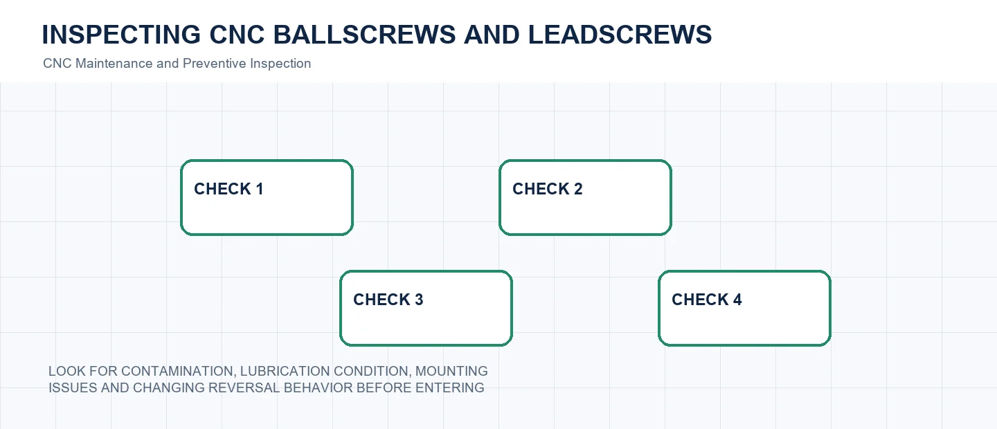 Inspecting CNC Ballscrews and Leadscrews technical decision diagram