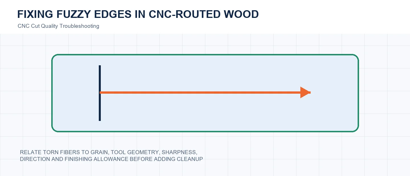 Fixing Fuzzy Edges in CNC-Routed Wood technical decision diagram