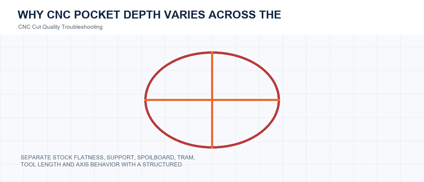 Why CNC Pocket Depth Varies Across the Workpiece technical decision diagram