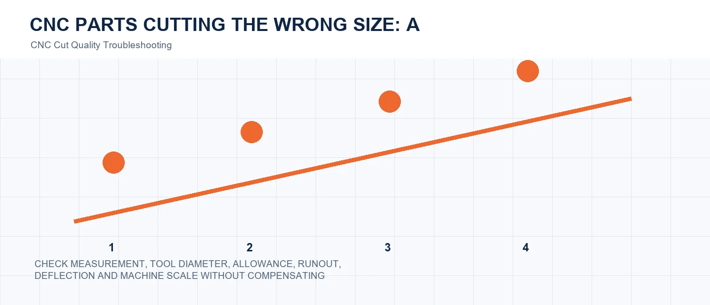 CNC Parts Cutting the Wrong Size: A Diagnostic Order technical decision diagram