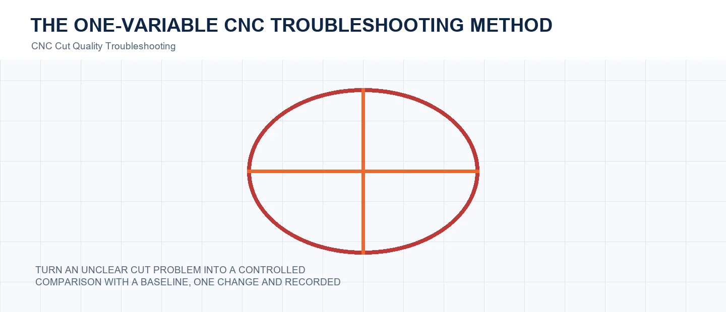 The One-Variable CNC Troubleshooting Method technical decision diagram