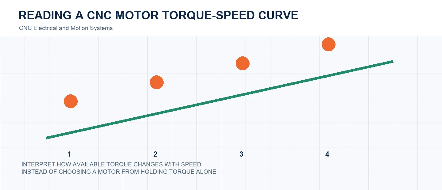 Reading a CNC Motor Torque-Speed Curve technical decision diagram