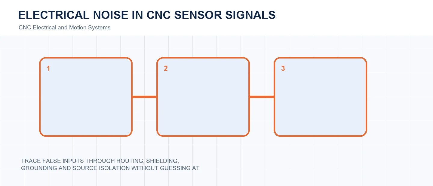 Electrical Noise in CNC Sensor Signals technical decision diagram