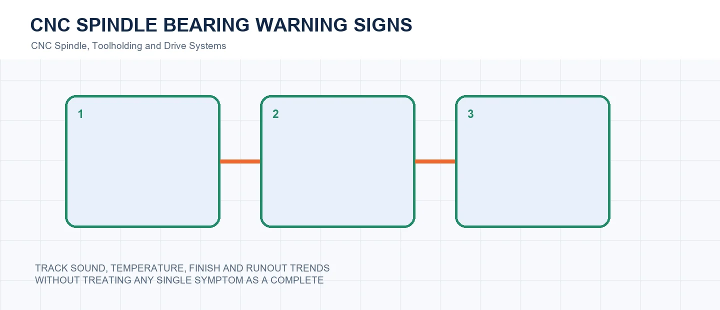 CNC Spindle Bearing Warning Signs technical decision diagram