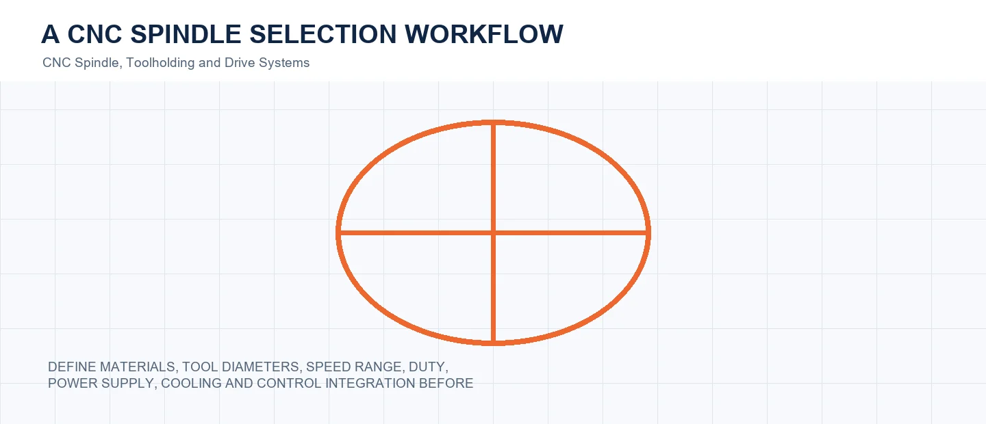 A CNC Spindle Selection Workflow technical decision diagram