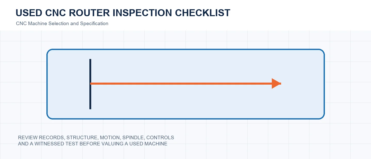 Used CNC Router Inspection Checklist technical decision diagram