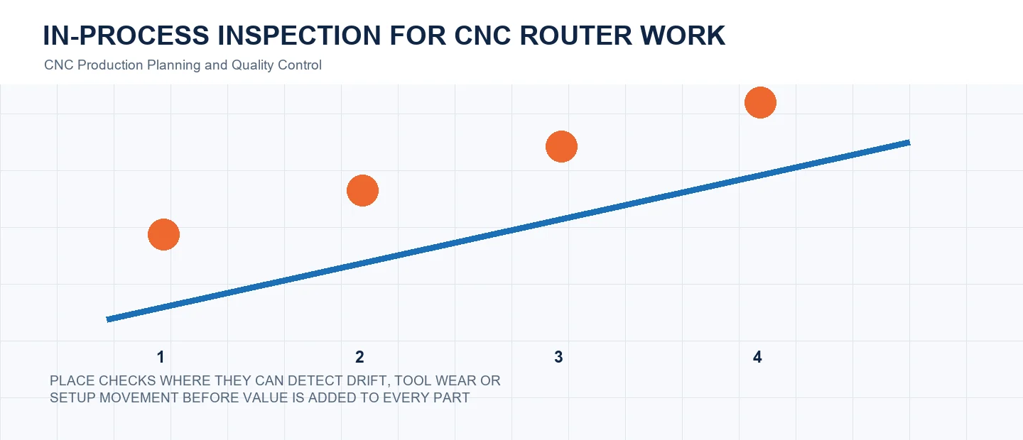 In-Process Inspection for CNC Router Work technical decision diagram