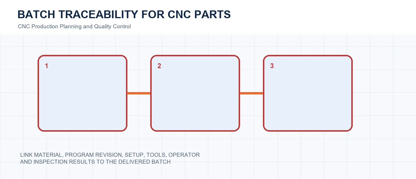 Batch Traceability for CNC Parts technical decision diagram