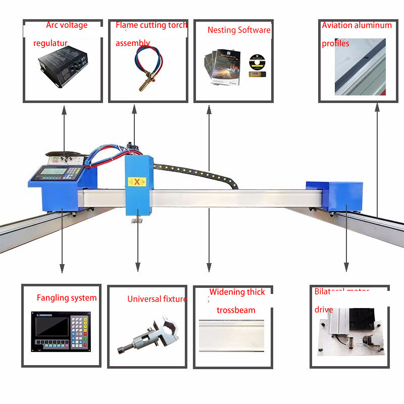 Gantry Type CNC Plasma Cutting Machines Portable CNC Plasma Cutter with 220V New and Used Condition for Steel Industries